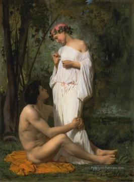 Idylle 1851 William Adolphe Bouguereau Peinture à l'huile